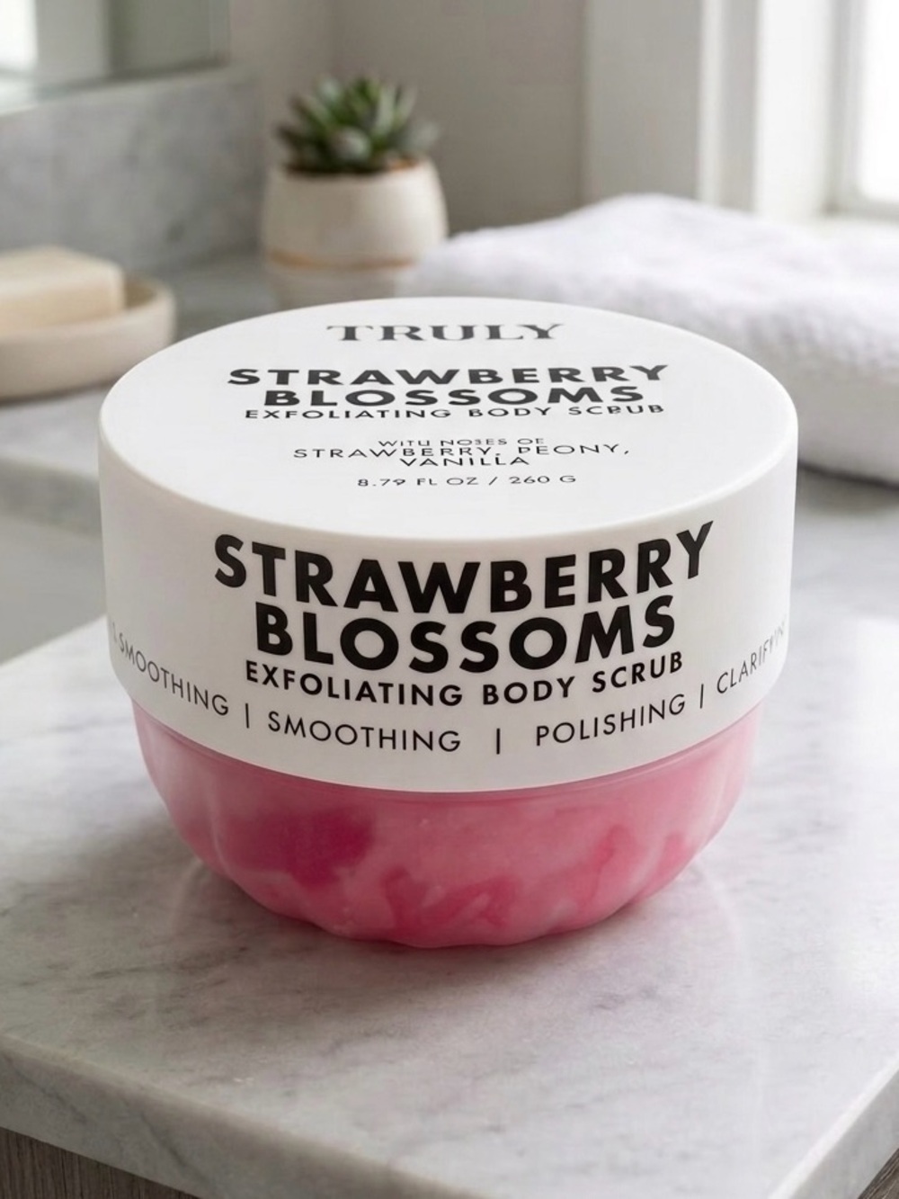 TRULY Strawberry Blossoms Exfoliating Body Scrub - 8.79 FL OZ
